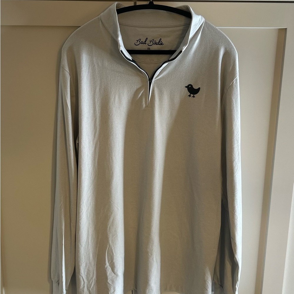 Bad Birdie Quarter Zip Long Sleeve Shirt XXL